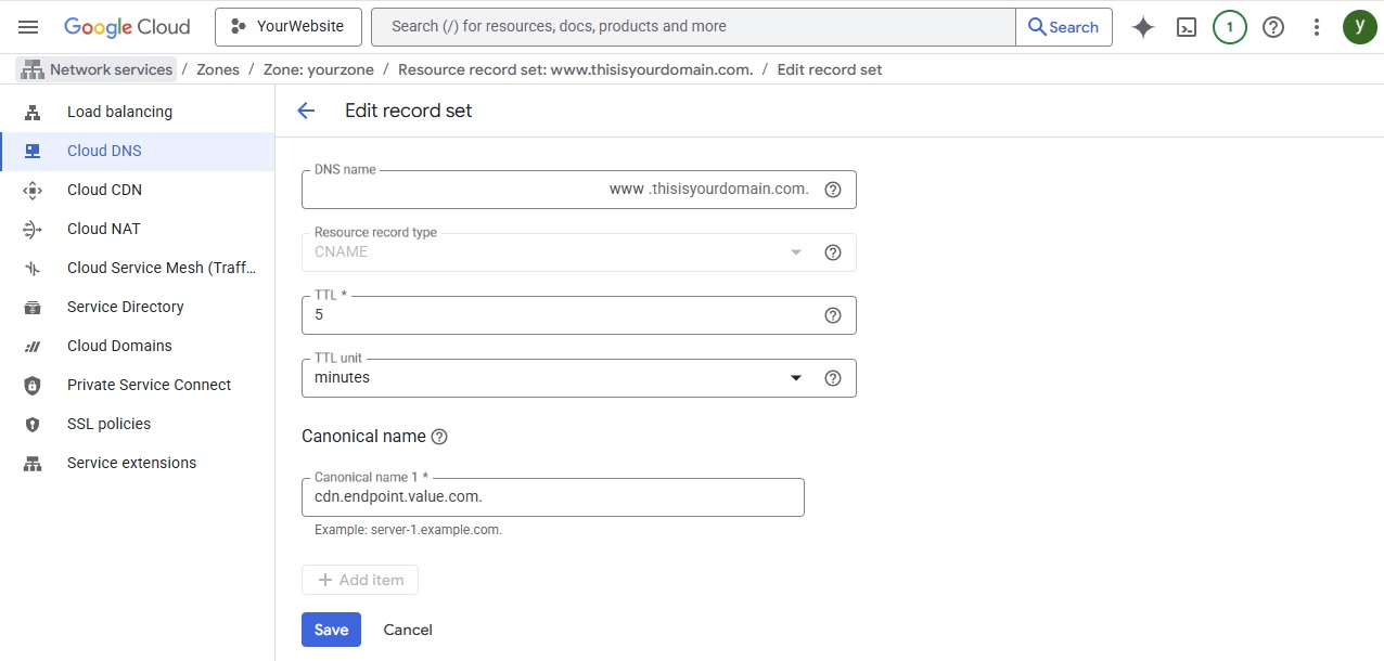 Update Canonical Name