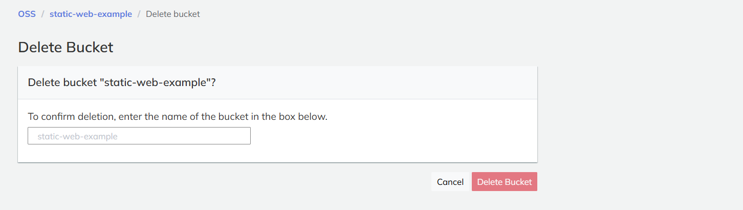 oss-delete-bucket